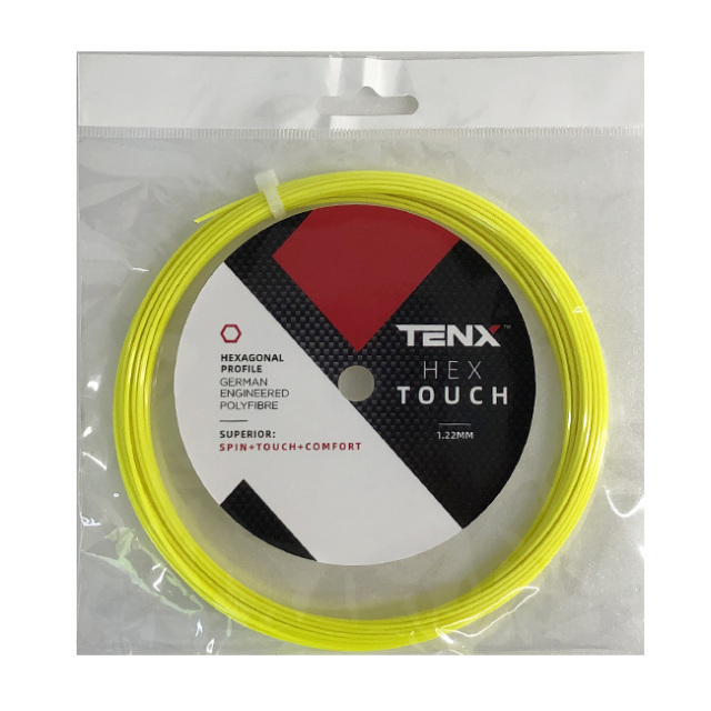 「単張パッケージ品」テンエックス プロ(TENX PRO) ヘックス タッチ (HEX TOUCH) 1.22mm 12M 硬式テニス ポリエステルガット (21y8m)