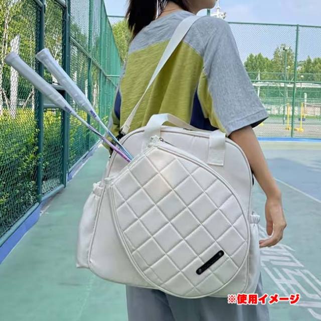 ラケット収納可】 キルティング ラケットバッグ トートバッグ テニス