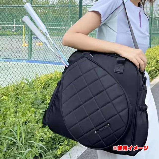 ラケット収納可】 キルティング ラケットバッグ トートバッグ テニス