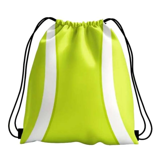 【8日から72時間 8%OFFクーポン】「プレゼントのパッケージにも」 テニスボール柄 巾着 キッズバックパック ドローストリングバッグ ポーチ 小物入れ 収納袋 TE049992-グリーン(24y5m)