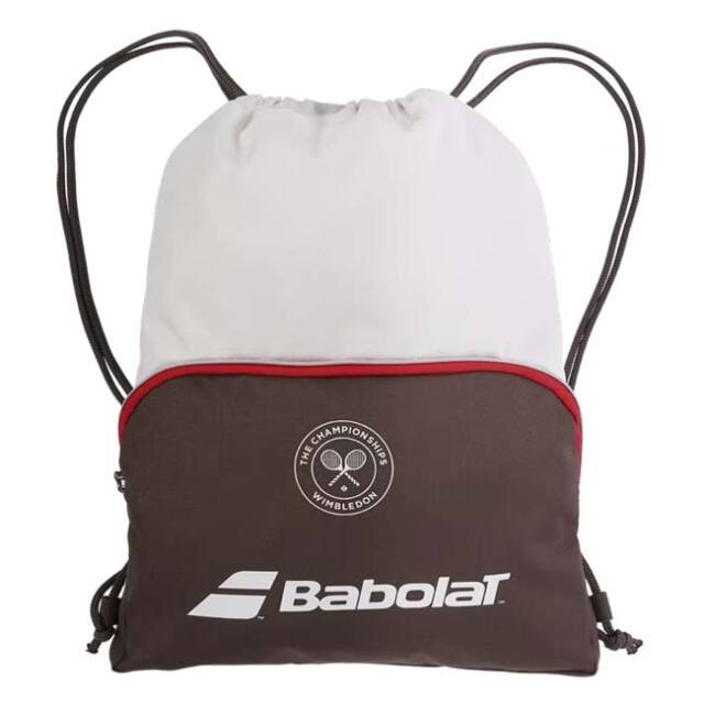 バボラ(Babolat) 2026 ジムバッグ ウインブルドン ナップサック 巾着バッグ 742039-100 ホワイト×アイボリー(26y8m)