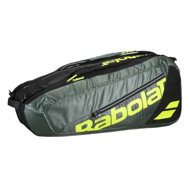 【６本収納】バボラ(Babolat) 2026 RH6 Pure Aero ピュアアエロ ラケットバッグ テニスバッグ 751239-100 Mグレー×BK×Fイエロー(26y3m)