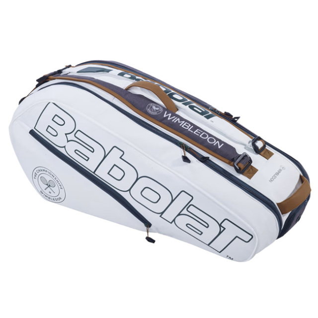 「6本収納」バボラ(Babolat) 2022 PURE WIMBLEDON ピュア ウインブルドン RH6 ラケットバッグ テニスバッグ 751218225 ホワイト×グレー(22y7m 「6本収納」バボラ(Babolat) 2022 PURE WIMBLEDON ピュア ウインブルドン RH6 ラケットバッグ テニスバッグ 751218225 ホワイト×グレー(22y7m