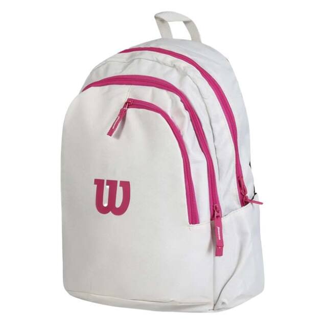 【ラケット収納可】ウィルソン(Wilson) ADVANTAGE BACKPACK アドバンテージ バックパック リュックサック WR8041902001 オフホワイト×ピンク(26y3m)