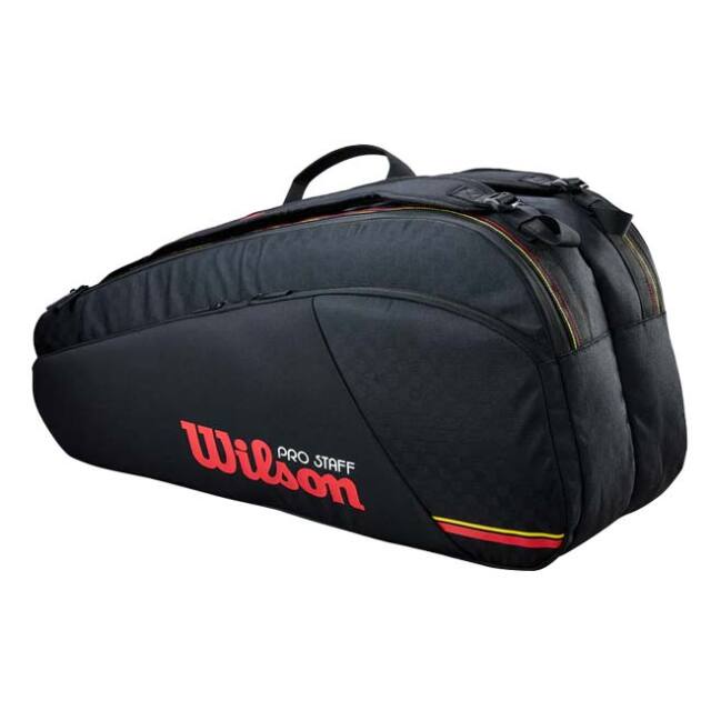 【６本収納】ウィルソン(Wilson) 2026 PRO STAFF CLASSIC 6PK プロスタッフ クラシック 6PK ラケットバッグ テニスバッグ WR8051801001 ブラック(26y1m)