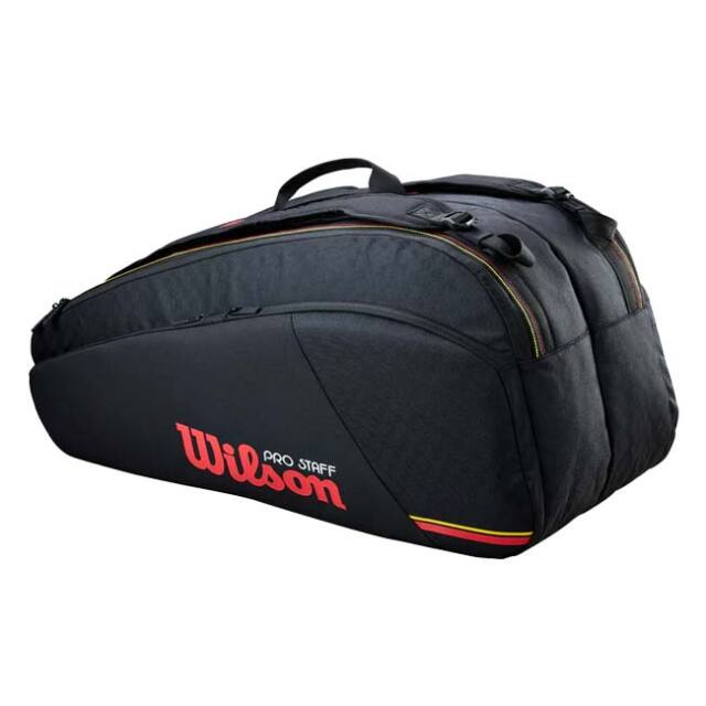 【１２本収納】ウィルソン(Wilson) 2026 PRO STAFF CLASSIC 12PK プロスタッフ クラシック 12PK ラケットバッグ テニスバッグ WR8051701001 ブラック(26y1m)