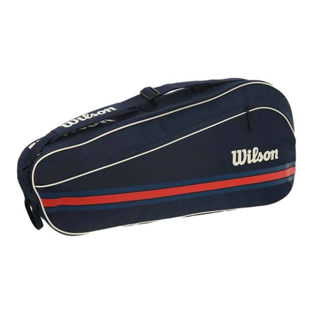 国内未発売モデル】【３本収納】ウィルソン(Wilson) 2025 TEAM チーム 3PK ラケットバッグ ワンショルダー テニスバッグ WR8039801001 ネイビー(25y5m)