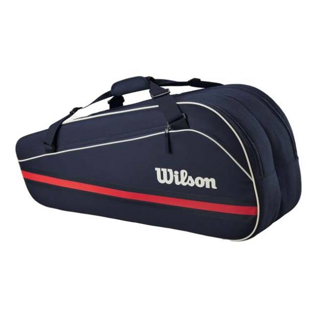 国内未発売モデル】【６本収納】ウィルソン(Wilson) 2025 TEAM チーム 6PK ラケットバッグ テニスバッグ WR8039901001 ネイビー(25y5m)