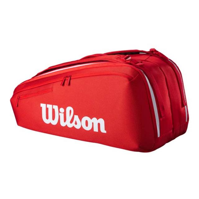【９本収納】ウィルソン(Wilson) 2025 SUPER TOUR 9PK スーパーツアー9PK ラケットバッグ WR8036701001 レッド(25y4m)