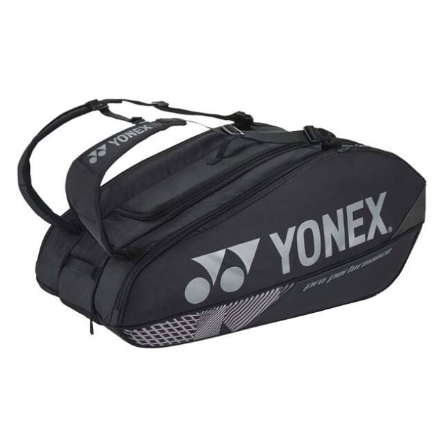 【９本収納】ヨネックス(YONEX) PROシリーズ ラケットバッグ9 スカッシュ・バドミントン・テニスバッグ BAG2402N-007 ブラック(26y7m)