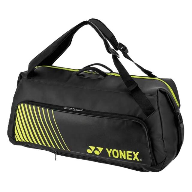 【ラケット収納可】ヨネックス(YONEX) アクティブ ダッフルバッグ EXCLUSIVE EDITION テニスバッグ BA82436EX-723 ブラック×ライムグリーン(26y3m)