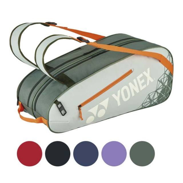 【６本収納】ヨネックス(YONEX) 2025 TEAM SERIES ラケットバッグ6 カラビナ付き テニスバッグ BAG2532R(25y3m)