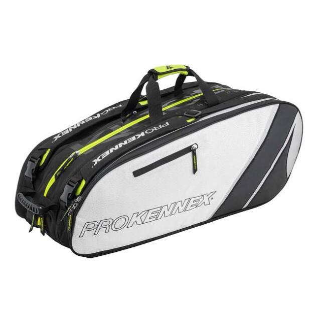 【１２本収納】プロケネックス(ProKennex) TOUR Triple Thermal ツアートリプル サーマルラケットバッグ テニスバッグ AYBG2301クールグレー×ブラック(24y8m)