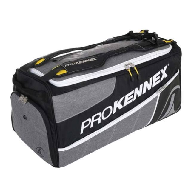 「ラケット収納可」プロケネックス(ProKennex) KINETIC ラックパック トラベルバッグ ダッフルバッグ テニスバッグ AYBG1804-グレー×ブラック(24y3m)
