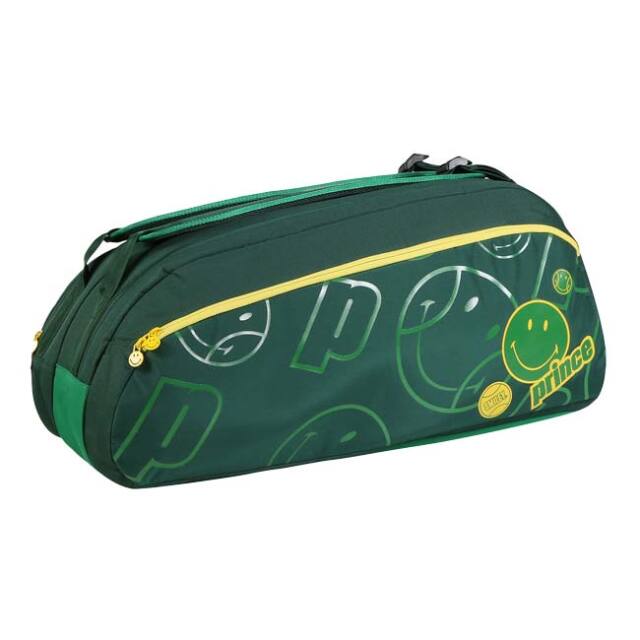 【9,000円以上で8％OFFクーポン】【６本収納】プリンス(Prince) 2025 PRINCE×SMILEY ツアー 2 COMP ラケットバッグ テニスバッグ 6B031654-GR グリーン(25y10m)