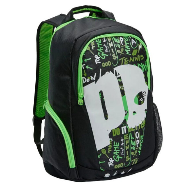 [ラケット収納可]プリンス(Prince) 2021 HYDROGEN GRAFFITI グラフィティ ジュニアバックパック テニスバッグ 6P895102-ブラック×グリーン(21y6m)