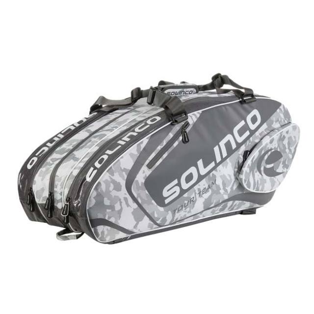 「１５本収納」ソリンコ(SOLINCO) TOUR TEAM CAMO 6R ツアーチーム カモ 15R ラケットバッグ テニスバッグ 1920563-ホワイトカモ(24y6m)
