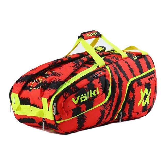 【６本収納】フォルクル(Volkl) ZEBRA COMBI BAG ゼブラ コンビバッグ ラケットバッグ テニスバッグ V74462 ラヴァ×BK×Nイエロー(25y3m)