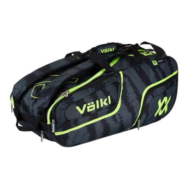 【９本収納】フォルクル(Volkl) 2025 ZEBRA MEGA BAG ゼブラ メガバッグ ラケットバッグ 日本正規代理店品 V74441 ブラック×ネオンイエロー(25y3m)
