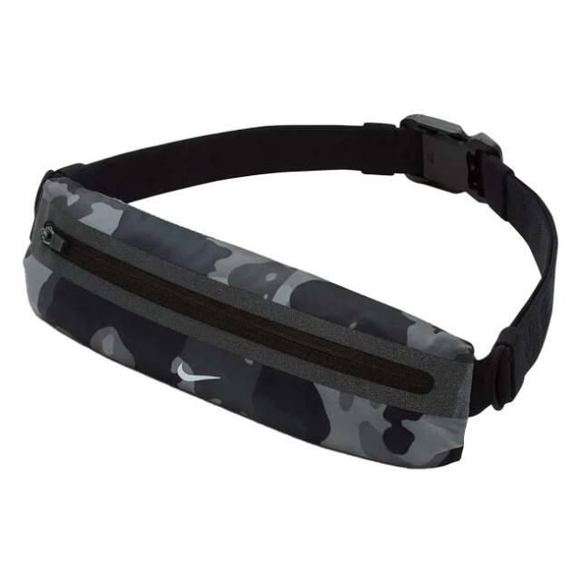 ナイキ(NIKE) ユニセックス Slim 4.0 スリム4.0 DRI-FIT プリント柄 ランニング ウエストパック ウエストポーチ RN8081-076 スモークグレー×ブラック(26y1m)