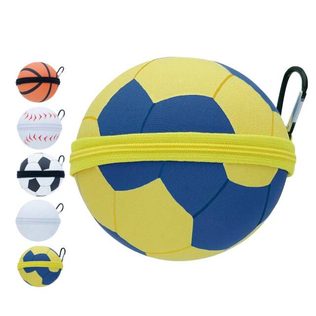 丸眞(マルシン) ガッツ！！ 部活 ボールポーチ カラビナ付き ボール型ポーチ 60501(25y11m)