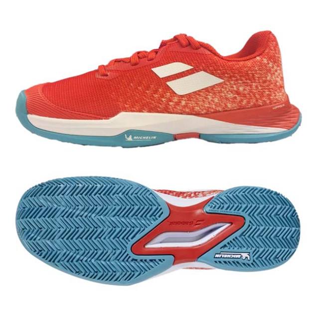 バボラ(Babolat) ジュニア JET MACH 3 ジェットマッハ3 CLAY GIRL クレーコート用 ジュニアテニスシューズ 3J3S25A887-5061 フェスタレッド(25y9m)