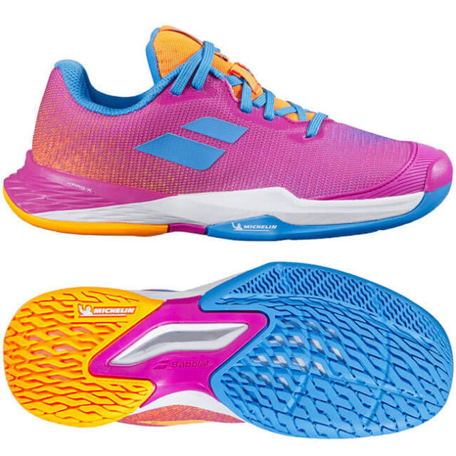 バボラ Babolat 21 ジュニア Jet Mach 3 ジェットマッハ3 Ac オールコート用 キッズ ジュニアテニスシューズ 32s 5052 ホットピンク 21y5m