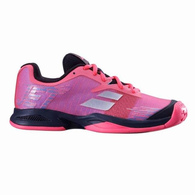 バボラ Babolat ジュニア ジェット オールコート用 ピンク ブラック ジュニアテニスシューズ 33s 32s 5023 19y2m