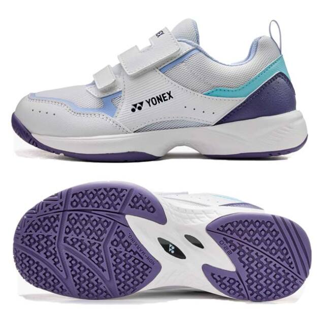 ヨネックス(YONEX) 2026 ジュニア パワークッションプロムーブ GC オムニクレーコート用テニスシューズ SHTPJVG-063 ホワイト×サックス(26y2m)