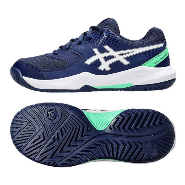 アシックス(Asics) ジュニア GEL-DEDICATE 8 ゲルデジケート8 GRADE SCHOOL オールコート用テニスシューズ 1044A077-401ブルーE×ホワイト(24y12m)