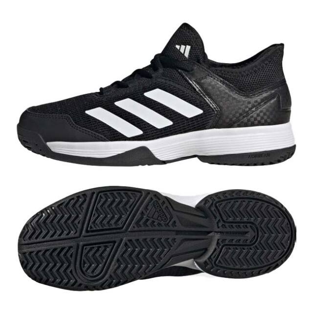 アディダス(adidas) ジュニア ADIZERO アディゼロ UBERSONIC 4K オールコート用 ジュニアテニスシューズ IG9531-コアブラック×FWホワイト(23y6m)