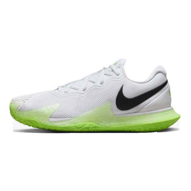 【8日から72時間 8%OFFクーポン】「ラファエル・ナダル」ナイキ(NIKE) 2023 HO メンズ コート ズーム ヴェイパー Cage4 Rafa ハードコート用テニスシューズ DD1579-105 WH×A.グリーン(23y12m)