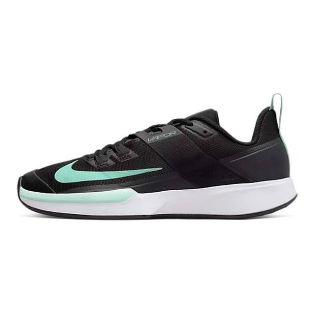 在庫処分特価】「並行輸入品」ナイキ(NIKE) ジュニア コート ヴェイパーライト HC ハードコート用テニスシューズ DC3432-005 BK×ミントF×DSグレー(23y1m)
