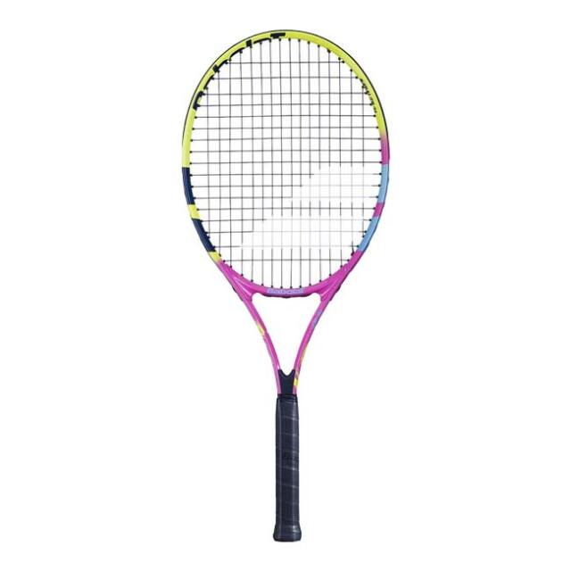 バボラ(Babolat) 2024 NADAL JR 26 ナダル ジュニア 26 (240g) 海外正規品 硬式ジュニアラケット 140505-100 ピンク×イエロー(24y1m)[NC]