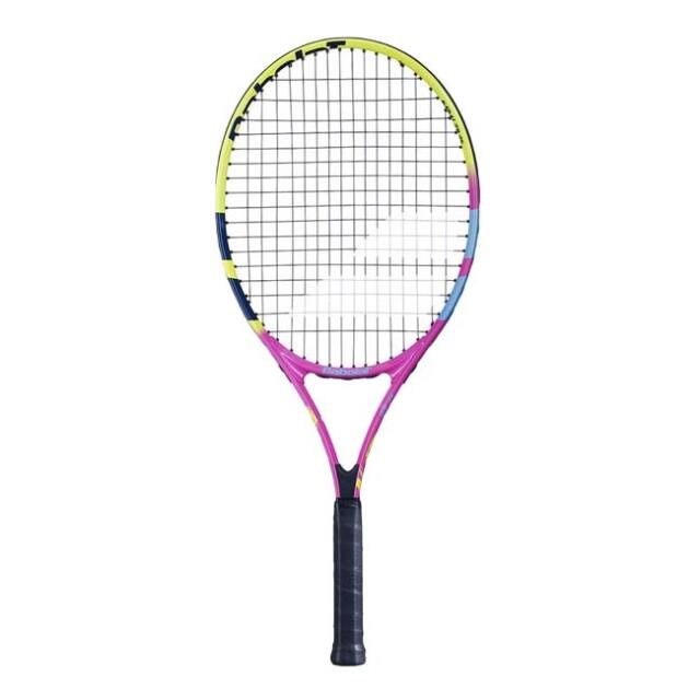 バボラ(Babolat) 2024 NADAL JR 25 ナダル ジュニア 25 (230g) 海外正規品 硬式ジュニアラケット 140499／140504-100 ピンク×イエロー(24y1m)[NC]