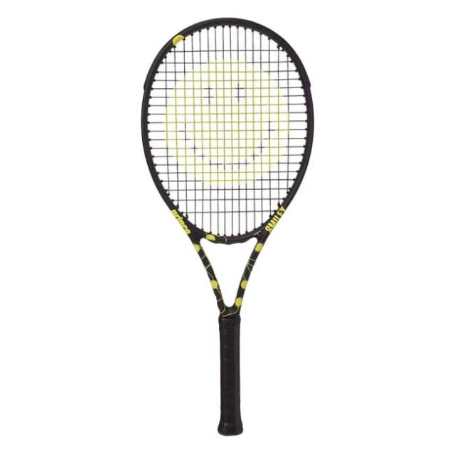 プリンス(Prince) 2025 PRINCE×SMILEY 26 (240g) 海外正規品 硬式テニスジュニアラケット 7T58U595 ブラック×イエロー(26y1m)[NC]