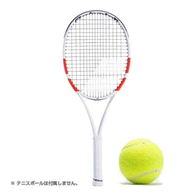 「全長25.5cm！」バボラ(Babolat) ミニラケット 2024 PURE STRIKE ピュアストライク ※注意※ ミニチュアです！ 741020-100 ホワイト×レッド(24y2m)