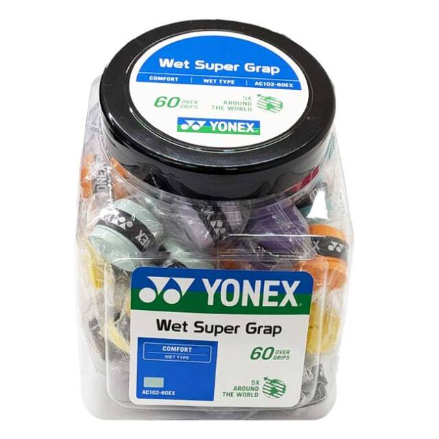 【60本入り】ヨネックス(YONEX) WET SUPER GRIP ウェット スーパーグリップテープ オーバーグリップテープ AC102-60EX アソート(26y1m)