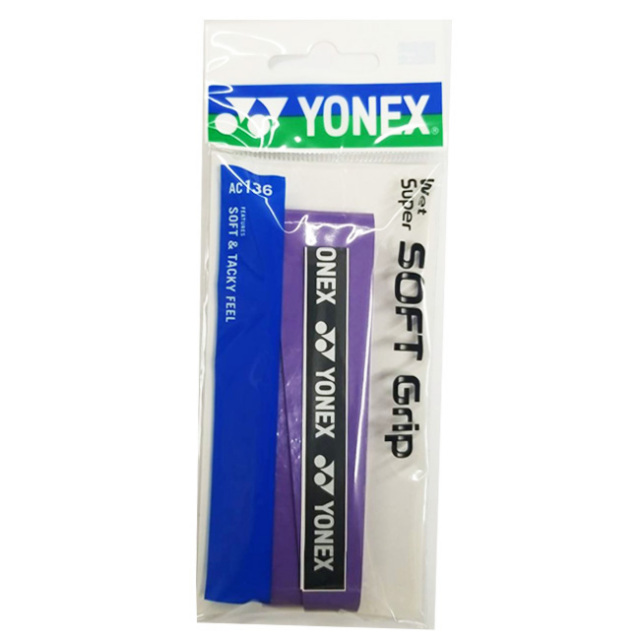 「ウェット1本入」ヨネックス(YONEX) 2021 ウェットスーパーソフトグリップ 1本入り AC136-240 ダークパープル(21y9m)