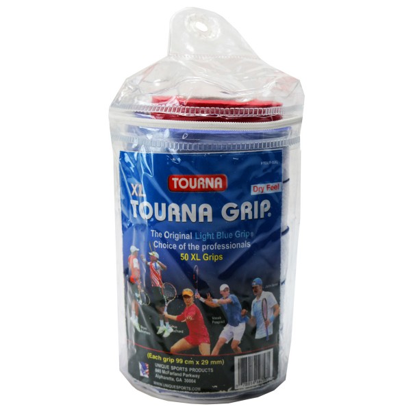 お徳用50本入ドライグリップ！ トーナ(Tourna) トーナグリップXL(ドライタイプ) 99cm×29mm 50本入り [ビニールケース付き]