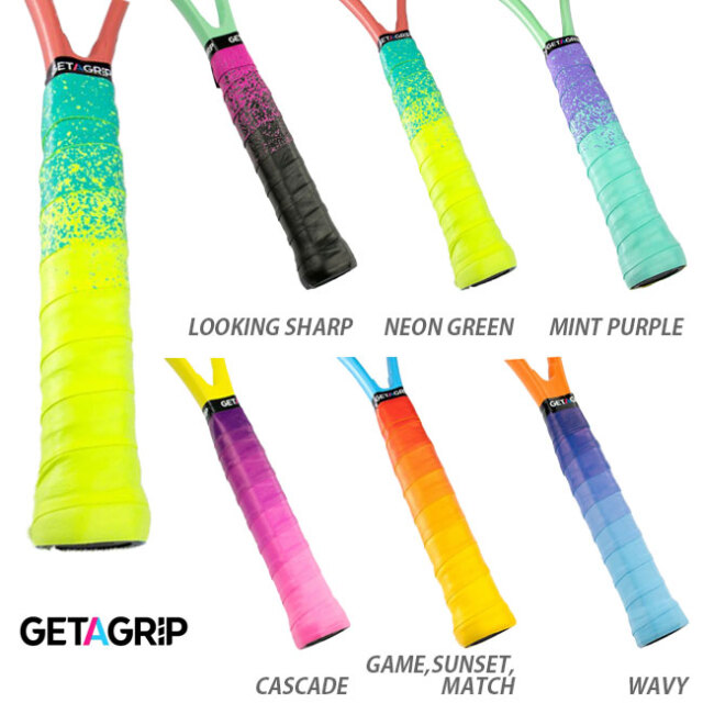 ウェット1本入】GET A GRIP(ゲットアグリップ) デザインA テニス