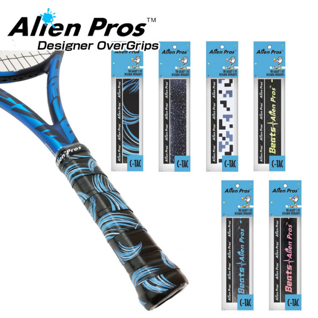 [ウェット1本入]Alien Pros(エイリアン プロス) デザイナー テニス グリップテープ ウェット タイプ C-TAC CT-TE-1(19y10m)