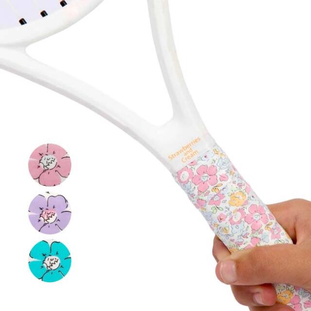 Strawberries and Cream テニス用オーバーグリップテープ 同柄3本セット アンネリーゼコレクション フラワー TO-ANN-3G(26y8m)