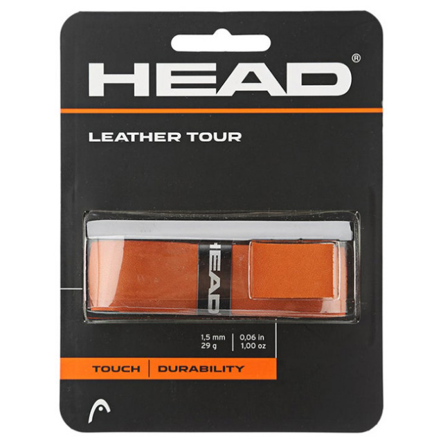 【8日から72時間 8%OFFクーポン】「1本入り」ヘッド(HEAD) LEATHER TOUR レザーツアー レザーグリップ 282010-BW ブラウン(21y8m)