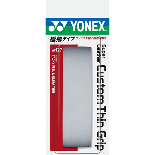 【極薄タイプ】ヨネックス スーパーレザーカスタムシングリップ AC127 リプレイスメントグリップ(YONEX Super Leather Custom Thin Grip)(16y5m)