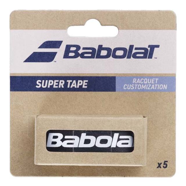 【9,000円以上で8％OFFクーポン】【5回分】バボラ(Babolat) Super Tape スーパーテープ ヘッドテープ フレーム保護テープ 710227-105 ブラック(25y6m)
