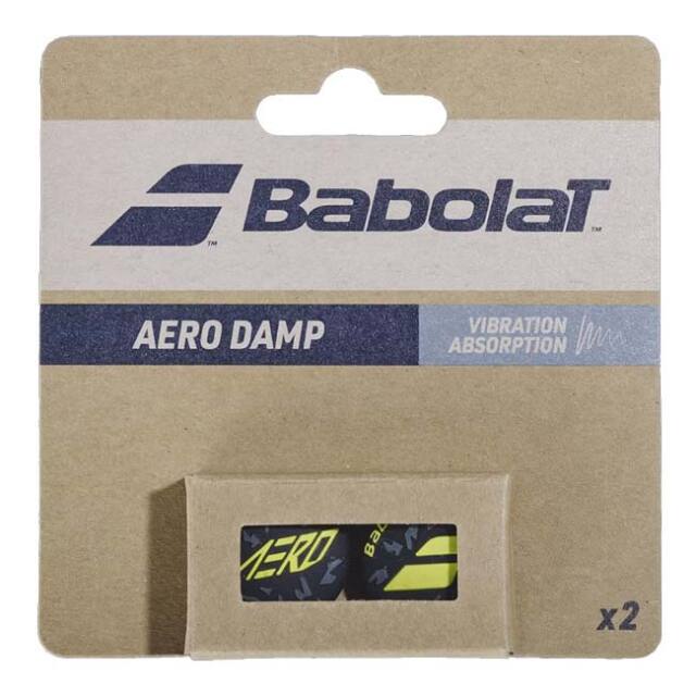 バボラ(Babolat) Aero Damp アエロダンプ x2 振動止め 2個セット 700126-100 グレー×イエロー(25y6m)
