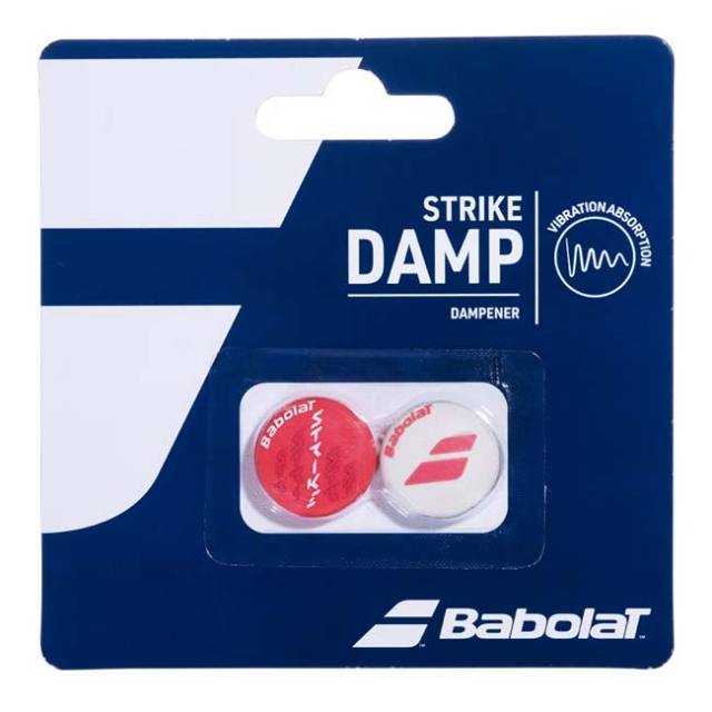 バボラ(Babolat) 2024 STRIKE DAMP ストライクダンプ 振動止め 2個組 700124-100 レッド×ホワイト(24y2m)