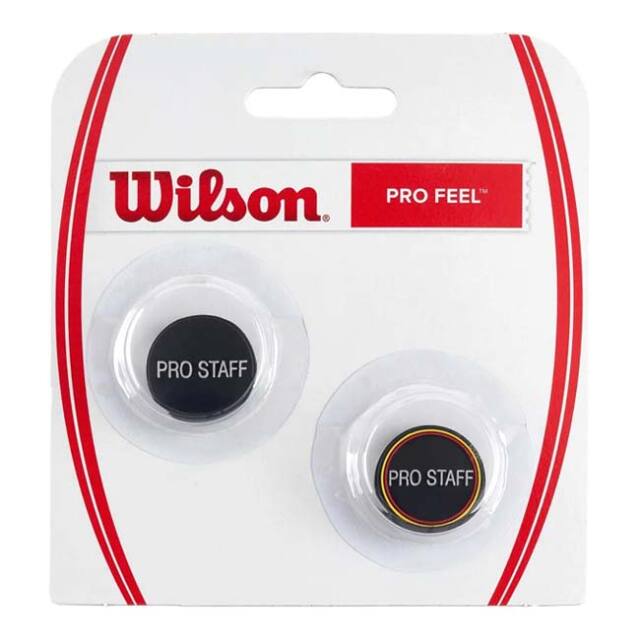 【9,000円以上で8％OFFクーポン】【ロジャーフェデラー】ウィルソン(Wilson) PRO FEEL プロフィール PRO STAFF プロスタッフ ダンプナー 振動止め 2個セット WR8407101001 ブラック(25y12m)