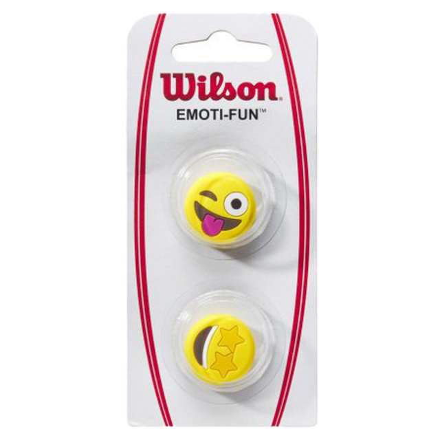 在庫処分特価】ウィルソン(Wilson) EMOJI DAMPENER 絵文字 振動止め 2種1組 WR8405201001-WINKING T.OUT×STAR EYES(21y10m)